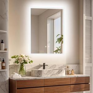 LUVODI Espejo Baño con Luz 60x80cm: Espejos de Baño con Led…