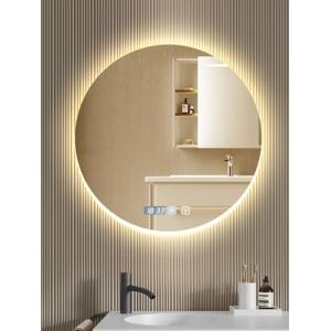 wowspeed Espejos de Baño con Luz LED Redondo 60 x 60 cm, co…