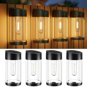 btfarm 4 Paquete Apliques Exteriores Solares, Luz Solar Ext…