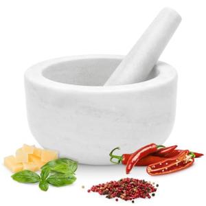 GOURMEO Mortero Cocina con Maza - Juego de Mortero Marmol y…