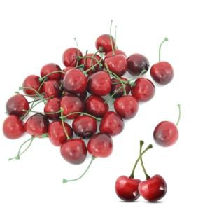 LATRAT 40 unidades de cerezas decorativas decorativas para…