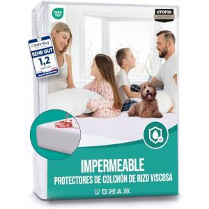 Utopia Bedding Protector de Colchón 150 x 200 x 30 cm Imper…
