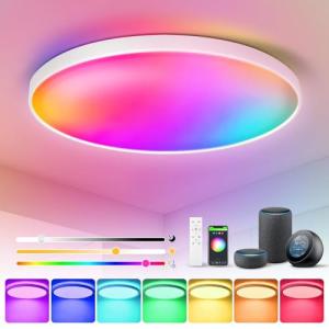 CHENBEN Lampara Techo, 24W Plafon LED Techo Regulable 3000K…