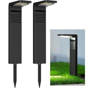OUSFOT - Lámpara solar exterior para jardín, 2 piezas, 30 L…