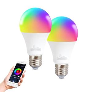 LED ATOMANT Pack 2x Bombilla LED WiFi Inteligente E27 8W RG…