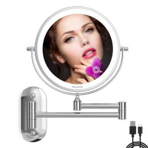 Auxmir Espejo Maquillaje con Luz Recargable, Aumento 1X/10X…