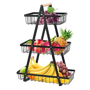 NA Cesta de frutas y verduras de 3 capas cesta de frutas y…