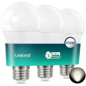 Linkind Lámpara LED E27 Ultraeficiente 1521 lm，7,2 W = 100…