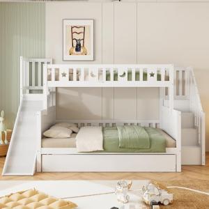 Moimhear Cama Infantil, litera de Madera Maciza con tobogán…