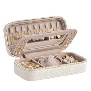 SONGMICS HOME Joyero de viaje, caja organizadora de joyas c…
