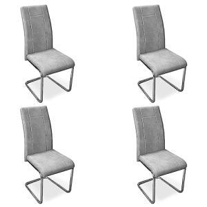 Homey - Pack de 4 Sillas Tapizadas para Salón, Comedor, Aca…