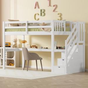 Moimhear 90 x 200 cm cama alta con cajones de almacenamient…