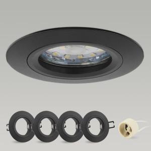CongShine 4x Foco Empotrable GU10 Aluminio Negro Downlight…