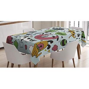 ABAKUHAUS Guardería Mantele, Vivid Patrón Perro juguetón, F…