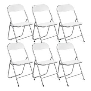 THE SECRET HOME – Pack de 6 Sillas Plegables de PVC y Metal…