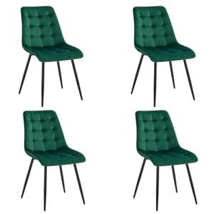 BenyLed Juego de 4 Silla de Comedor Moderna de Terciopelo,…