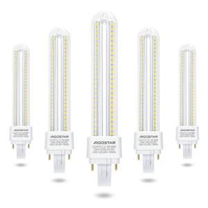 Aigostar - 2 Pines Bombilla PLC 2U, tubo de 15 W, Maiz G24d…