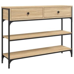 vidaXL Mesa Consola Madera de ingeniería Roble Sonoma 100x2…