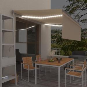 IKAYAA Toldo Automático Retráctil con LED y Sensor 4.5 x 3…