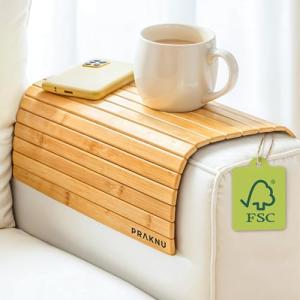 Praknu Bandeja para Sofá de Madera Flexible para Cualquier…