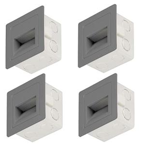 Popp® Pack x4 Baliza LED 3W con Caja empotrable Luz Calida…