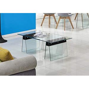 HABITMOBEL Mesa de Centro Madera, Cristal Templado, 120x60…