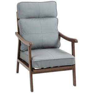 HOMCOM Butaca de Salón Sillón de Salón Tapizado en PU con M…