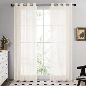 Deconovo Cortinas Blancas Translucidas Visillos para Ventan…