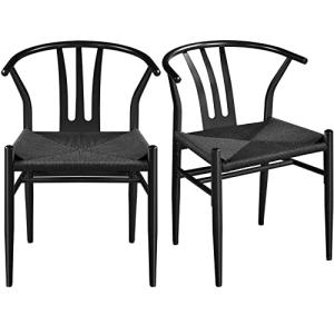 Yaheetech 2pcs Sillas de Comedor Silla de Ratán Estilo Mode…