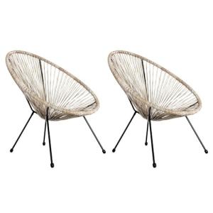 Pack 2 Sillones de jardín Acapulco color Natural| Cuerdas d…