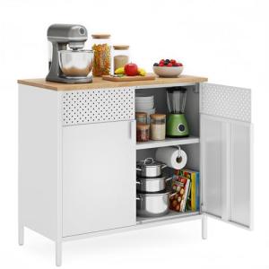 SONGMICS Armario de Almacenamiento, Aparador de Metal, Dobl…