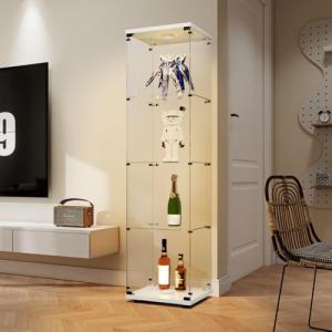 BLSYHDH - Vitrina de cristal con LED, armario para colecció…