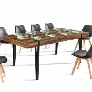 IDMarket Austria - Mesa de comedor extensible rectangular (…