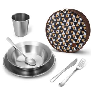 Odoland Kit de Cubiertos Acero Inoxidable Pulido, Cubiertos…