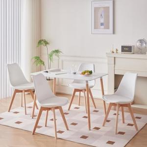 TTATC Mesa de Comedor con Juego de 4 Sillas, Mesa de Comedo…