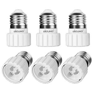 DiCUNO E27 a GU10 Adaptador de enchufe de 6 piezas, convert…