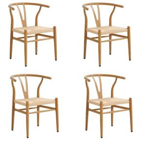 BenyLed - Juego de 4 sillas de Comedor, sillas de ratán,sil…