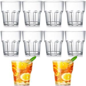 LATERN 10 Piezas Vasos de Plástico Acrílico, 250ml Vasos pa…