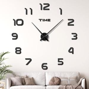 JIZZU 3D Reloj De Pared Grande, DIY Reloj Pared Digital, Re…