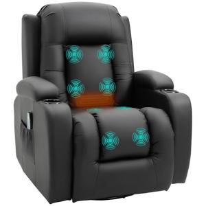HOMCOM Sillón de Masaje Giratorio con 8 Puntos de Masaje Vi…