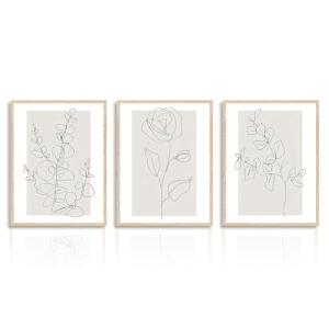 Dazzlewall Cuadros de Arte de Plantas Abstracto Minimalista…