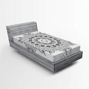 ABAKUHAUS Mandala Sábana Elastizada, Mandala Negro Blanco,…
