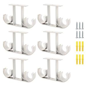 UFURMATE Soportes para Barra de Cortina - 6 Soportes de Mon…