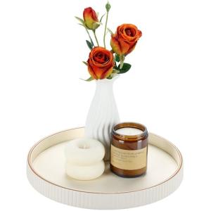 GORESE Bandejas para Servir,Bandejas Decorativas Redonda Cu…