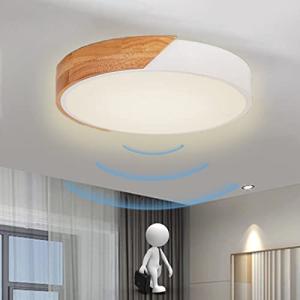 Plafón Led Techo madera Con Sensor de Movimiento interior 4…