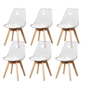 BenyLed Juego de 6 sillas de Comedor de Estilo escandinavo,…