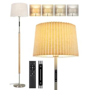 OUTON Lampara de Pie Madera con Control Remoto y Táctil, 4…