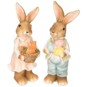 Ideen mit Herz Figuras decorativas de pareja de conejos, 2…