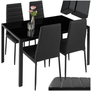 tectake® conjunto mesa y sillas de comedor, mesa con tabler…