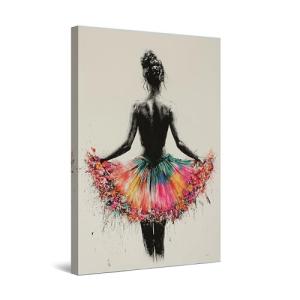 Startonight Cuadro en Lienzo Luminoso - Vestido de Flores B…